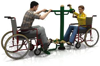 Thiết bị tập luyện tay và chân với bàn đạp( Dùng cho người sử dụng xe lăn)